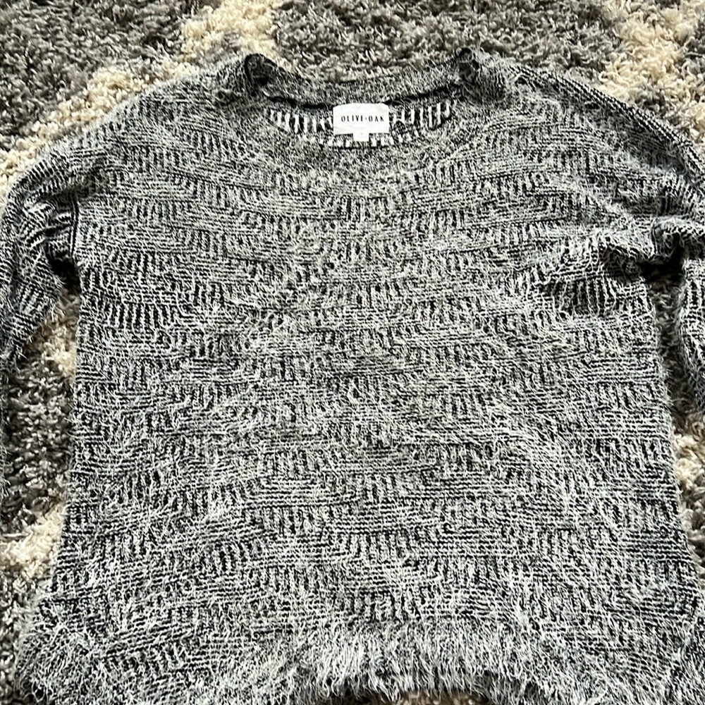Black and cream sweater